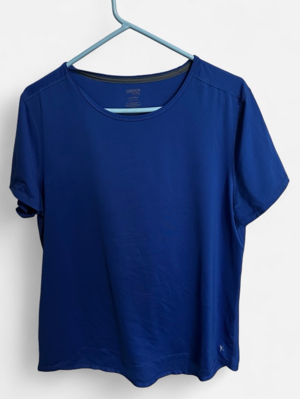 Danskin Royal Blue Active Tee with Gray Trim